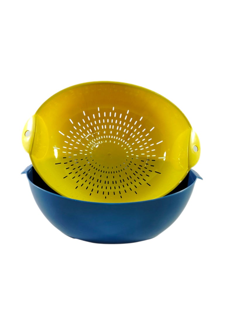 Khurshid Plastics Rocka Oval Plastic Strainer from Khorshid Plast Plastic -Yellowish - Image 1